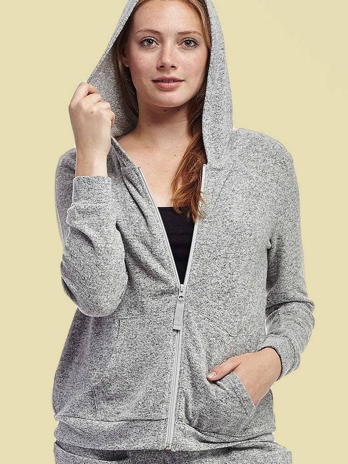 grey zip hoodie