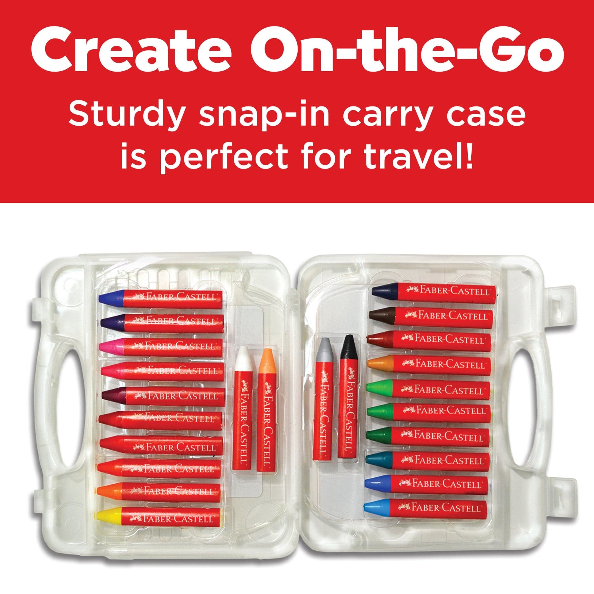 Faber Castell Faber Castell 24ct Brilliant Beeswax Crayons in Storage Case - Little Miss Muffin Children & Home