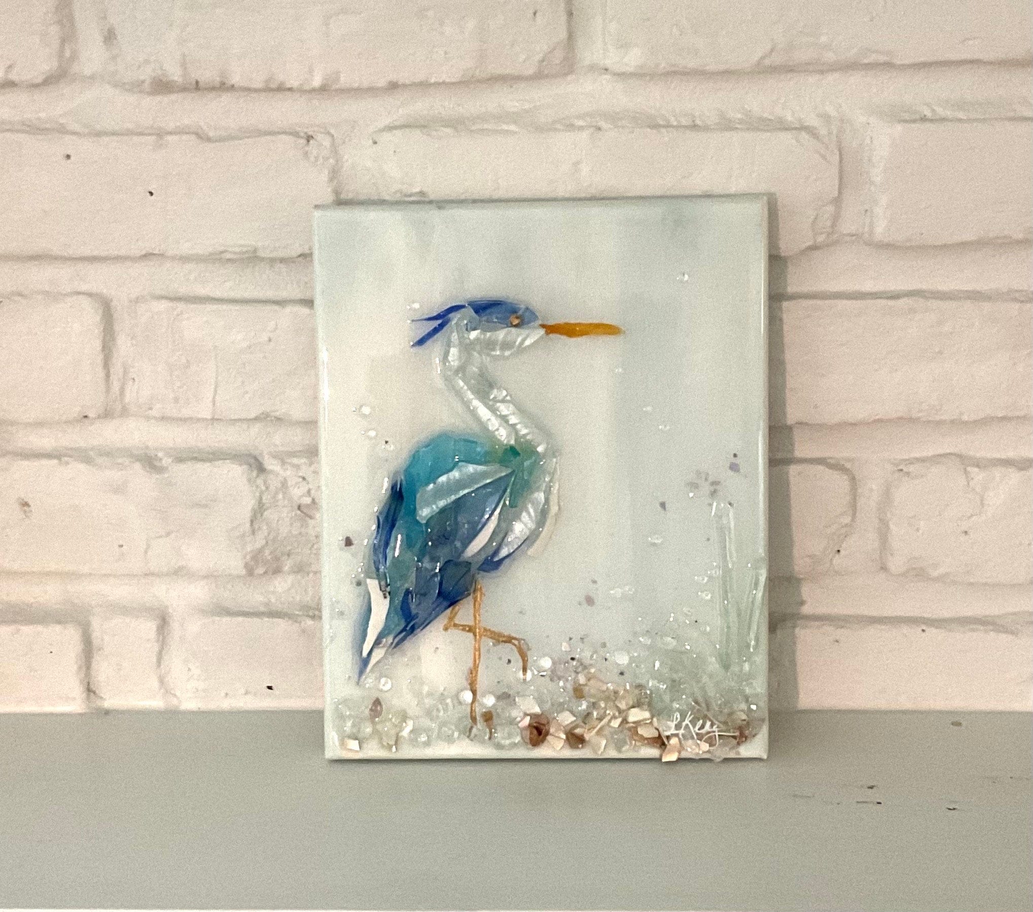 heron glass art