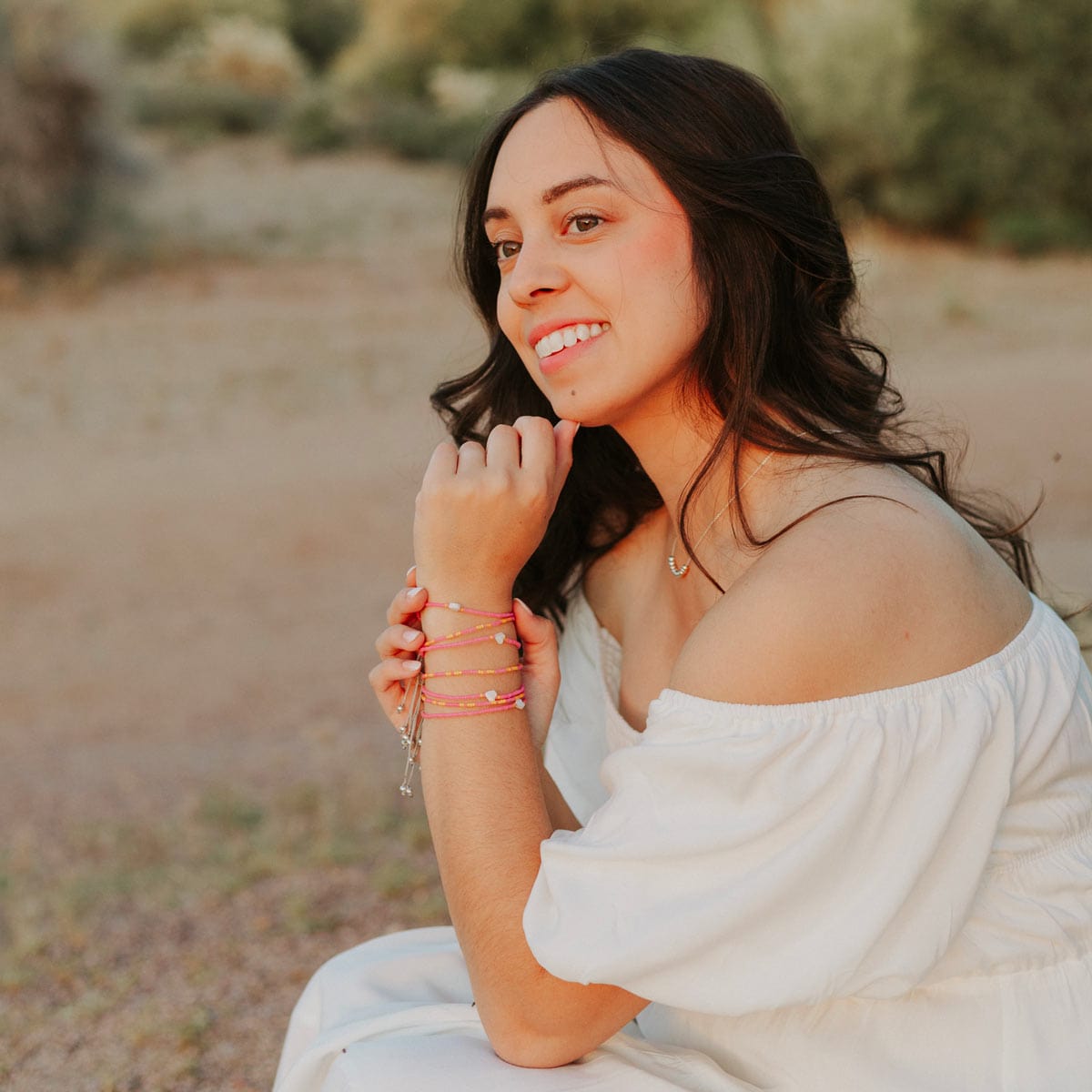 My Saint My Hero My Saint My Hero Pink/Orange Hope Bracelet with White Heart - Little Miss Muffin Children & Home