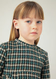 Mayoral Usa Inc Mayoral Houndstooth Dress in Bottle Green for Girls - Little Miss Muffin Children & Home