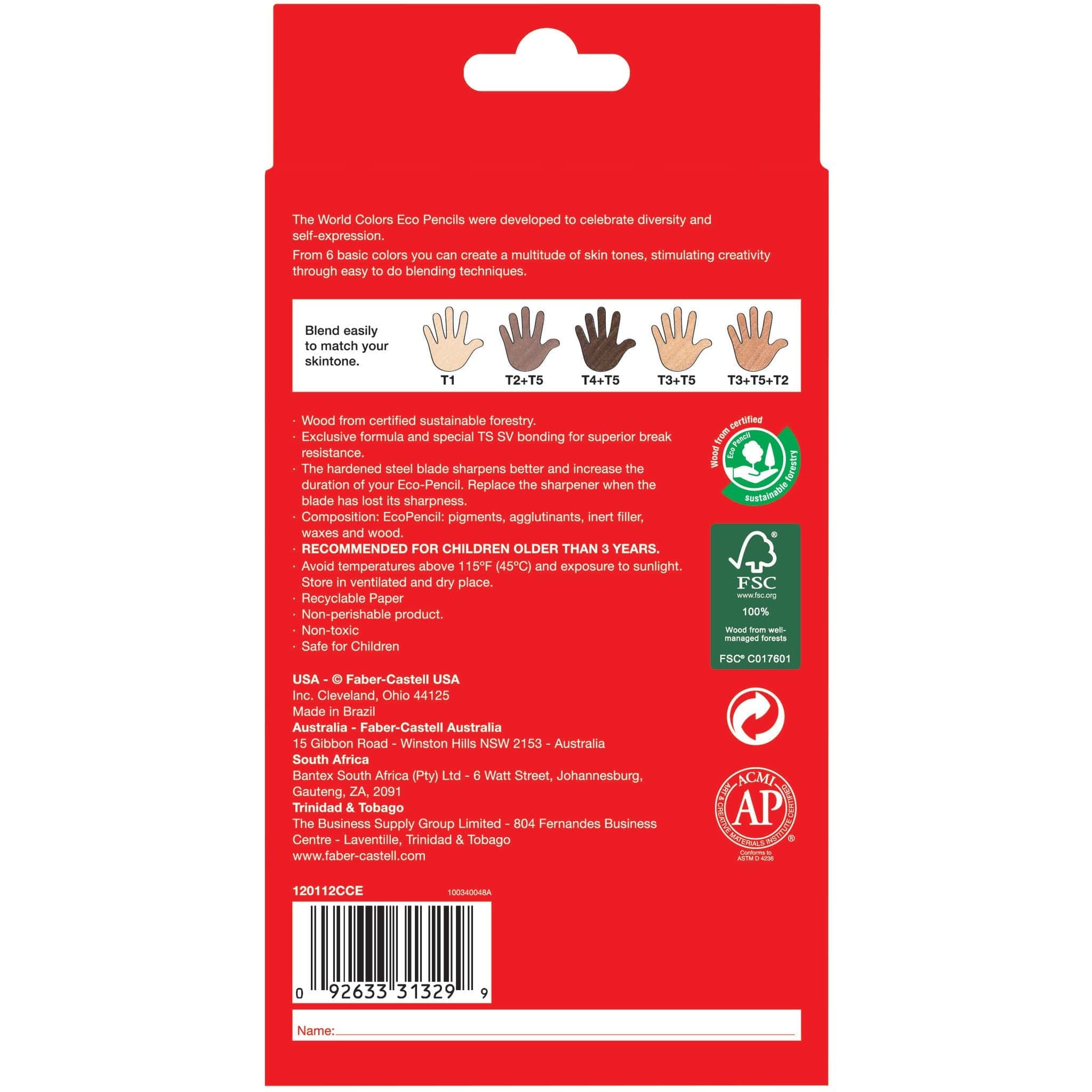 Faber Castell Faber Castell World Colors 15ct Colored EcoPencils - Little Miss Muffin Children & Home