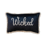 Creative Co-op Creative Co-op Wicked Cotton Velvet Lumbar Pillow with Embroidery & Fringe - Little Miss Muffin Children & Home