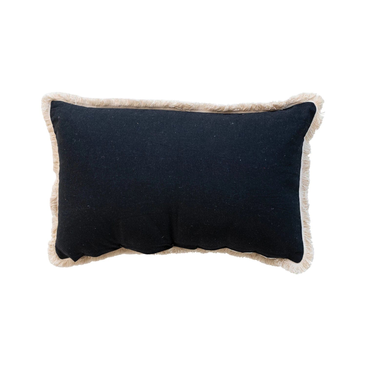 Creative Co-op Creative Co-op Wicked Cotton Velvet Lumbar Pillow with Embroidery & Fringe - Little Miss Muffin Children & Home