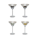 Creative Co-op Creative Co-op Martini Glass with Gold Rim & Halloween Saying, Available in 4 Styles - Little Miss Muffin Children & Home