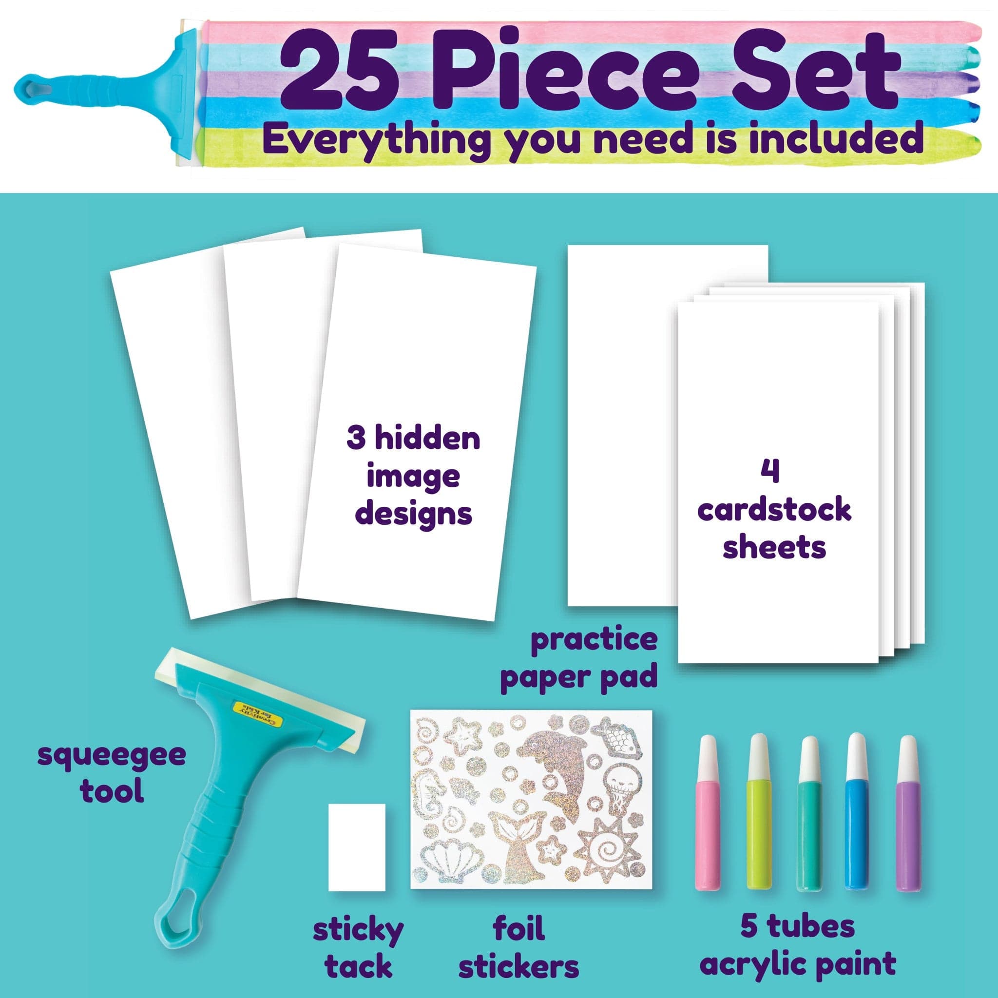 Faber Castell Faber Castell Magic Reveal Squeegee Art Mermaid - Little Miss Muffin Children & Home