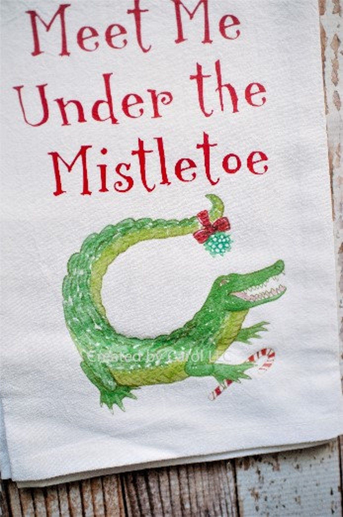 Meet Me Under the Mistletoe Gator Towel