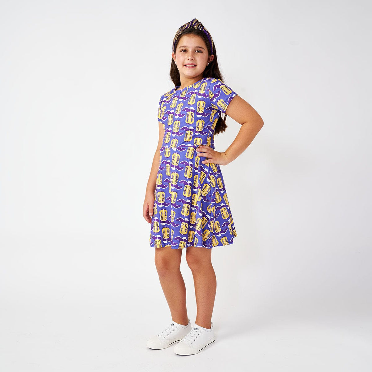 Bon Temps Boutique Bon Temps Boutique Charlotte Dress LSU Boots - Little Miss Muffin Children & Home