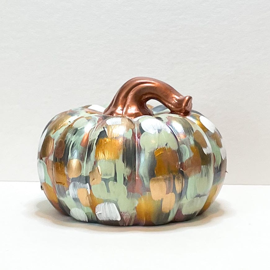Large Copper Abstract Pumpkin