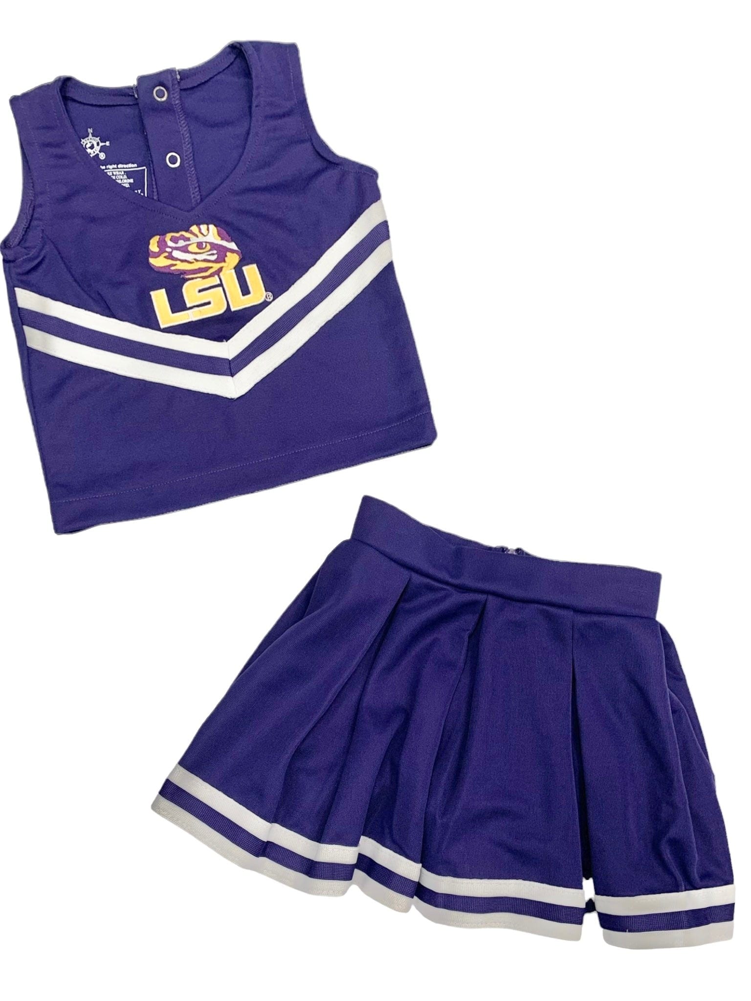 open lace back dress Creative Knitwear LSU Cheer Dress with Bloomer