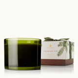 Thymes Frasier Fir 17oz Poured Candle, 3-Wick Green Candle