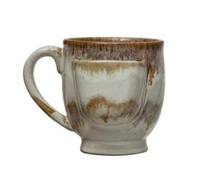 Creative Co-Op Creative Co-Op Stoneware Mug with Tea Bag Holder - Little Miss Muffin Children & Home