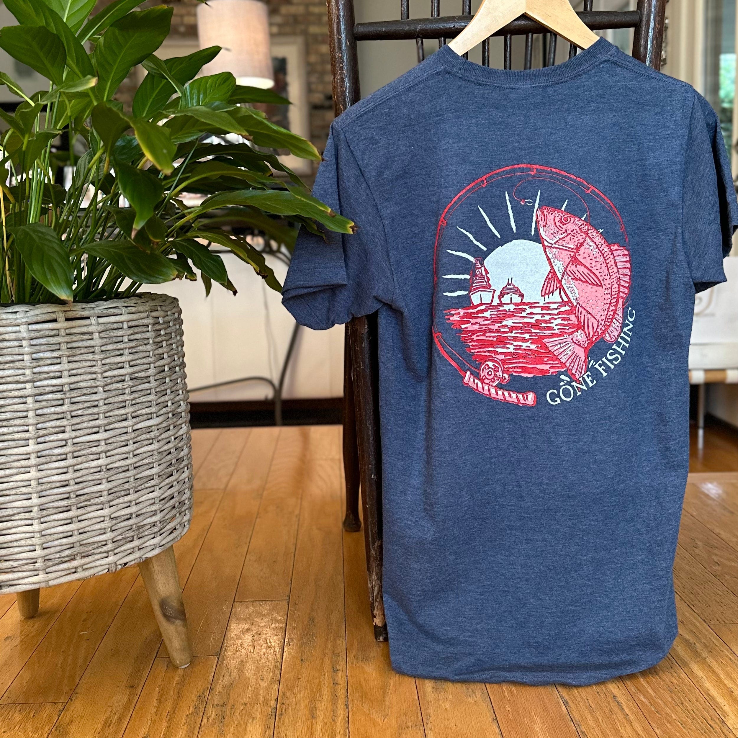 Whereable Art Whereable Art Gone Fishing Red Snapper Graphic Tee - Little Miss Muffin Children & Home