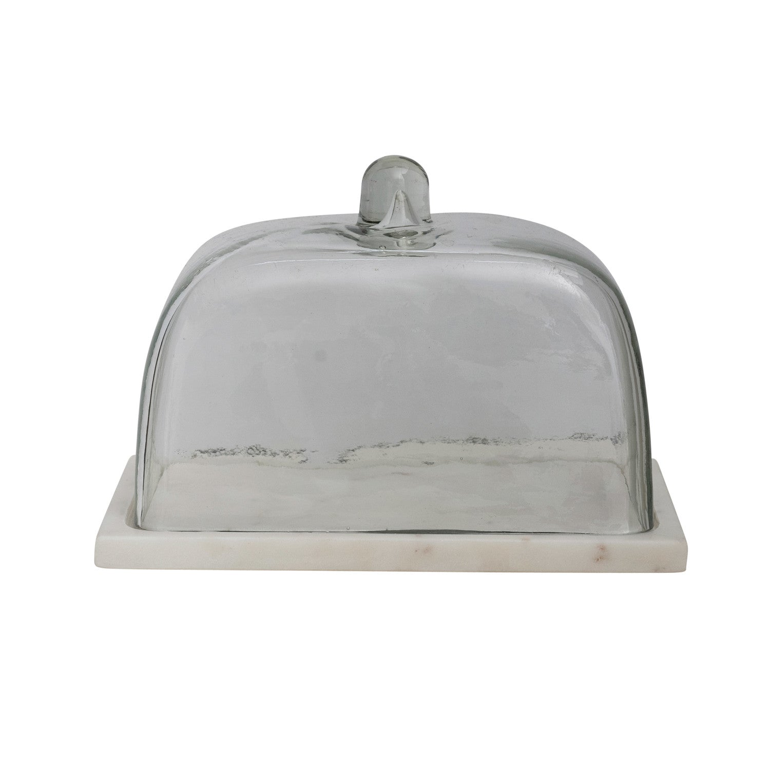 Creative Co-Op Glass Cloche with Marble Base 