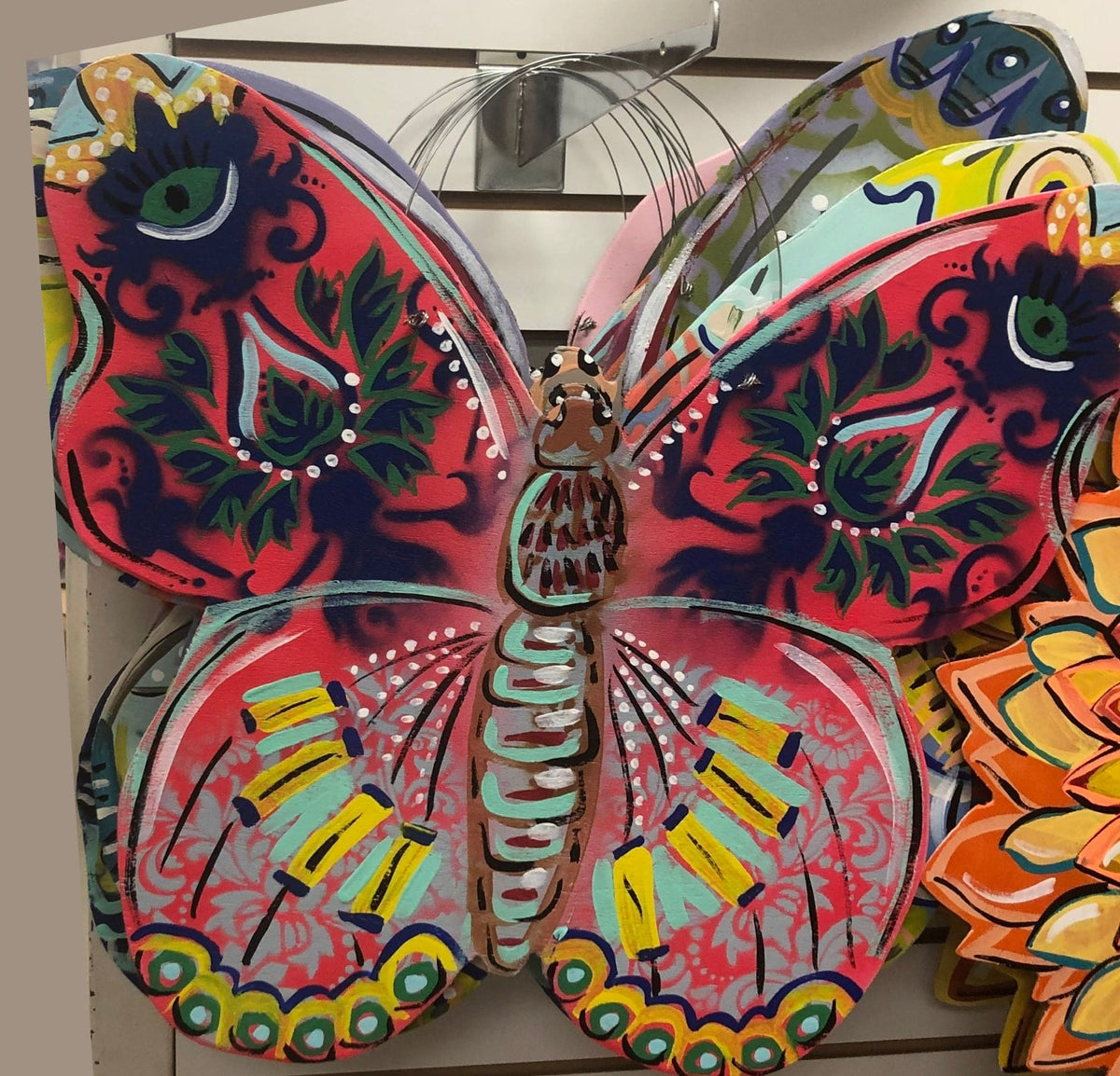 Toodle Lou Designs Toodle Lou Designs Butterfly Wooden Door Hanger - Little Miss Muffin Children & Home