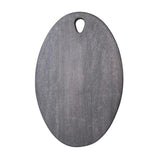 Creative Co-Op Black Oval Mango Wood Cheese Cutting Board with Handle 