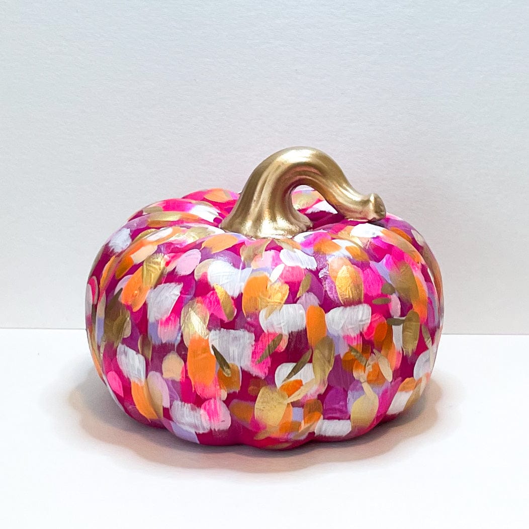 Large Pink Abstract Pumpkin