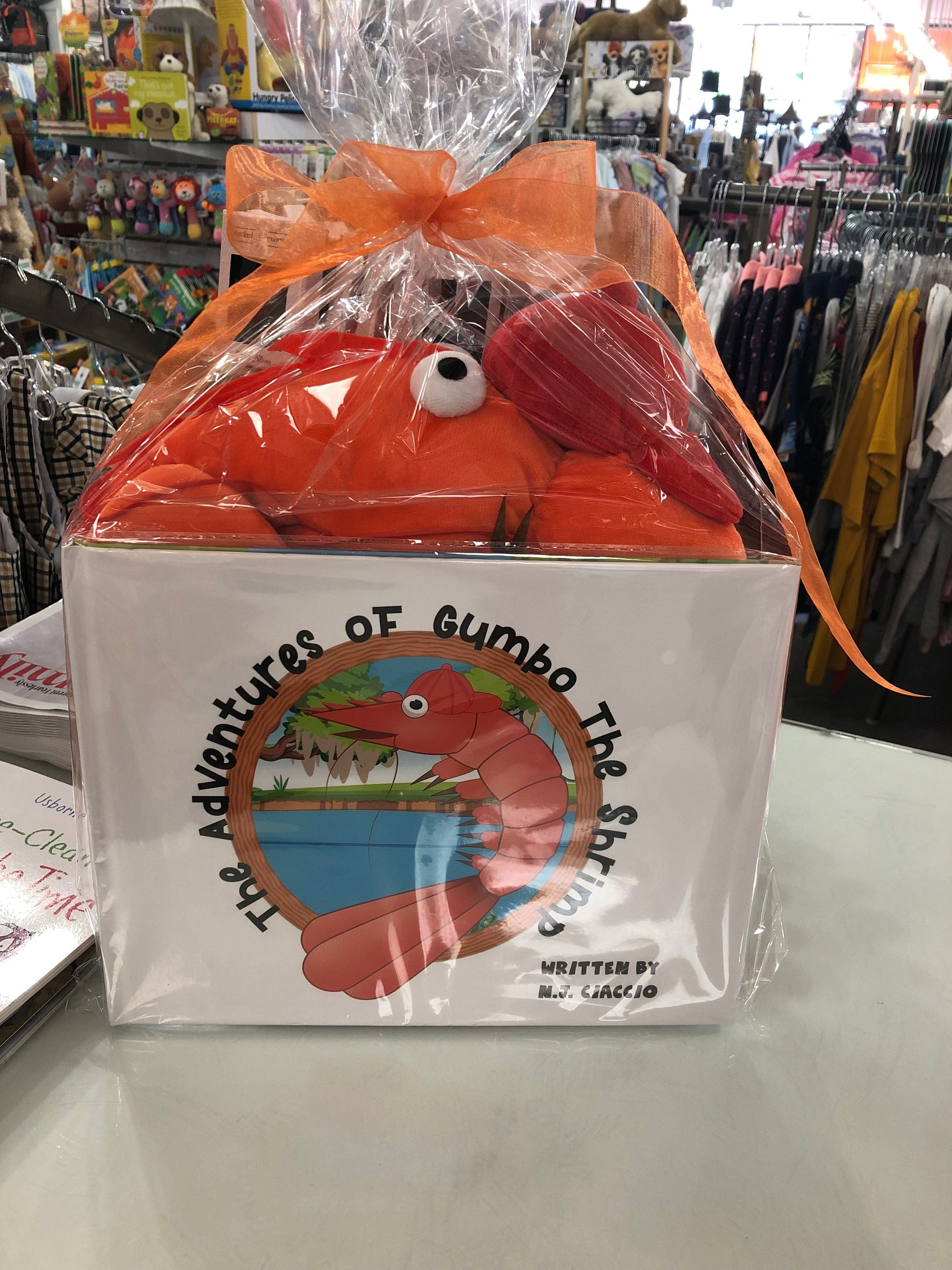 The Adventures of Gumbo the Shrimp Book and Puppet Set