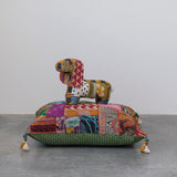 Creative Co-Op Creative Co-Op Kantha Dog Shaped Pillow - Little Miss Muffin Children & Home