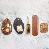 Creative Co-Op Creative Co-Op Black Oval Mango Wood Cheese/Cutting Board w/ Handle - Little Miss Muffin Children & Home