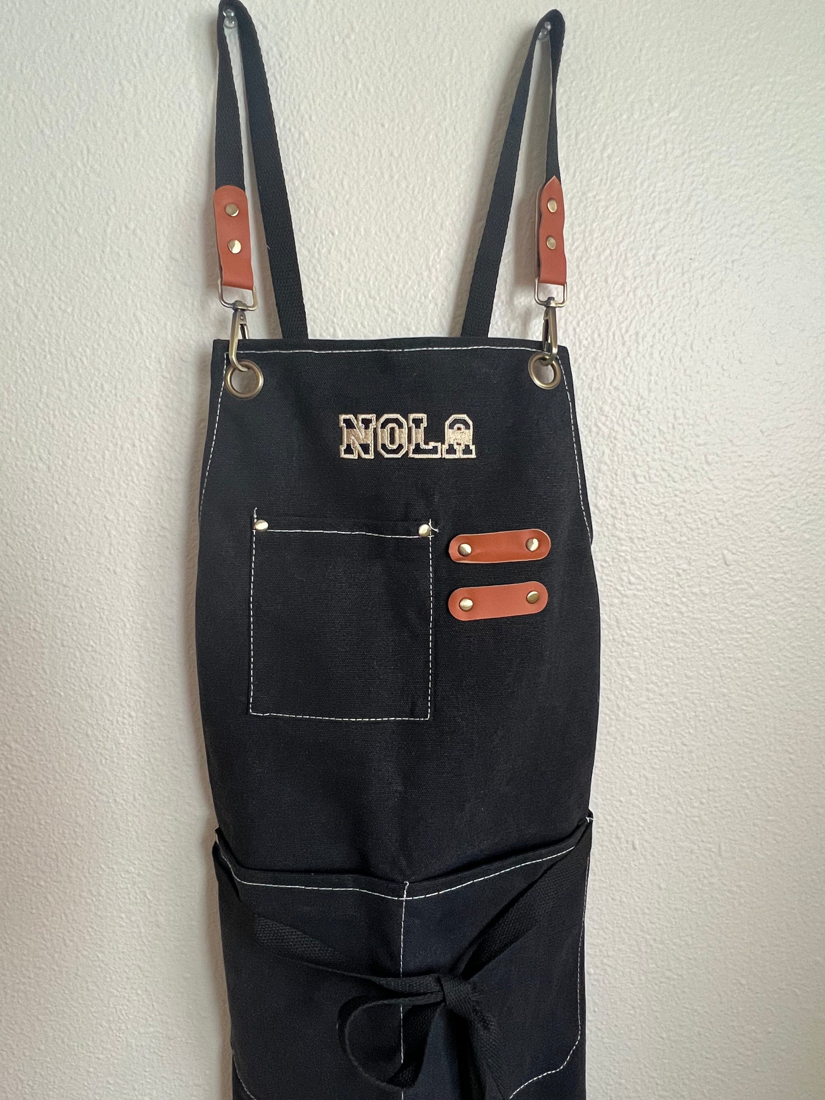 Whereable Art WHEREable Art Crossback Embroidered Canvas Apron - Little Miss Muffin Children & Home