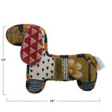 Creative Co-Op Creative Co-Op Kantha Dog Shaped Pillow - Little Miss Muffin Children & Home