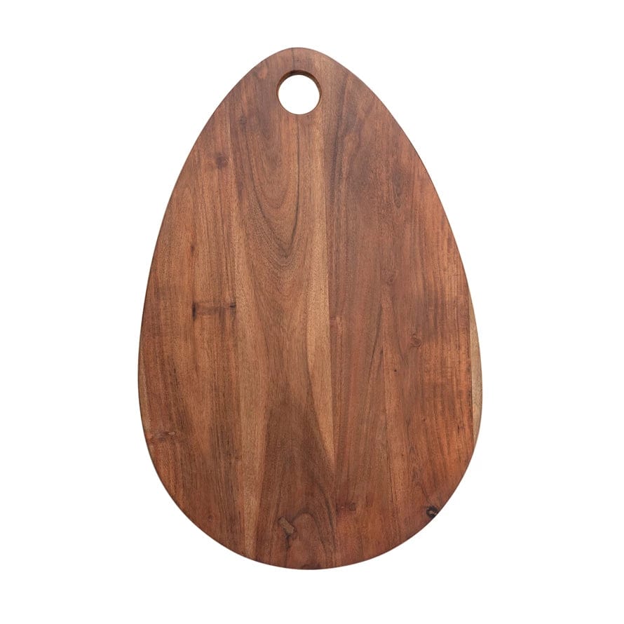 Creative Co-Op Acacia Wood Cheese Cutting Board with Handle