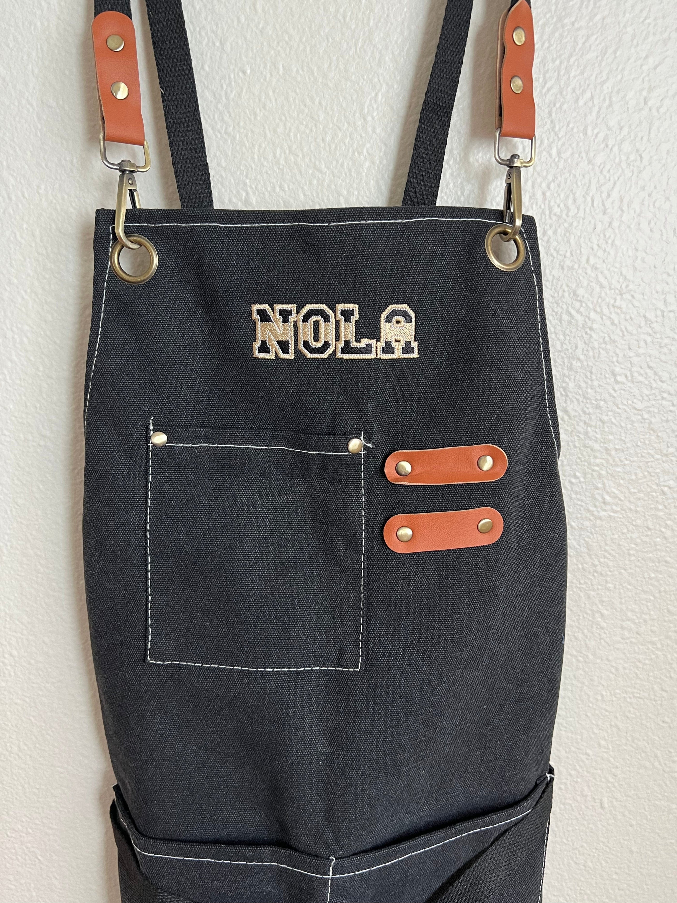 Whereable Art WHEREable Art Crossback Embroidered Canvas Apron - Little Miss Muffin Children & Home