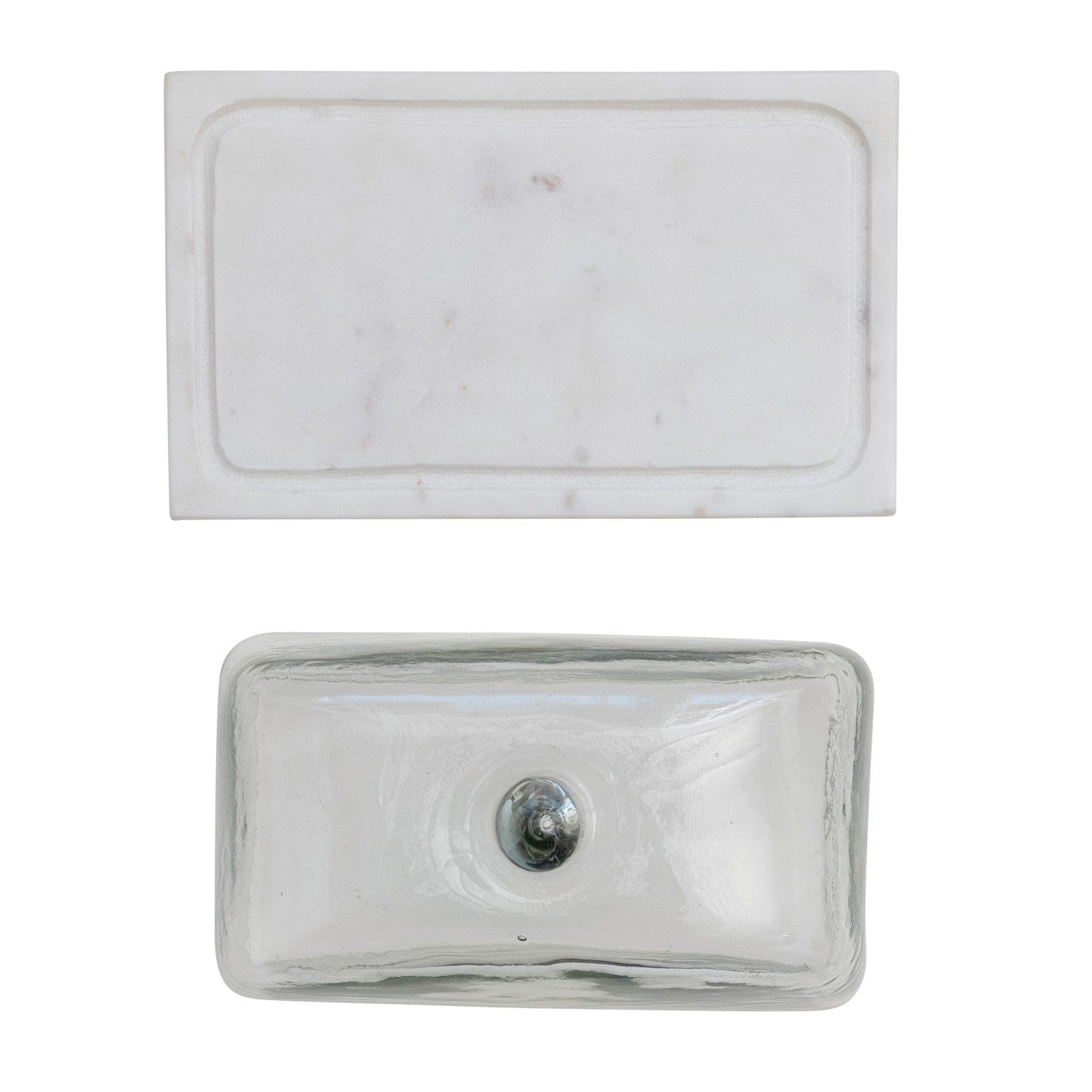 Creative Co-Op Creative Co-Op Glass Cloche with Marble Base - Little Miss Muffin Children & Home