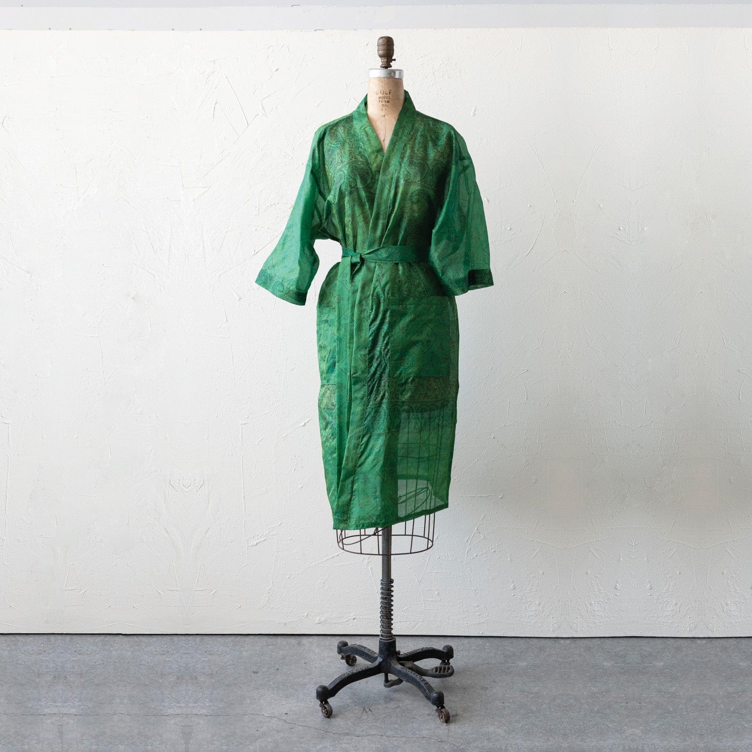 Creative Co-Op Creative Co-Op Found Vintage Silk Sari Kimono in Printed Drawstring Bag - Little Miss Muffin Children & Home