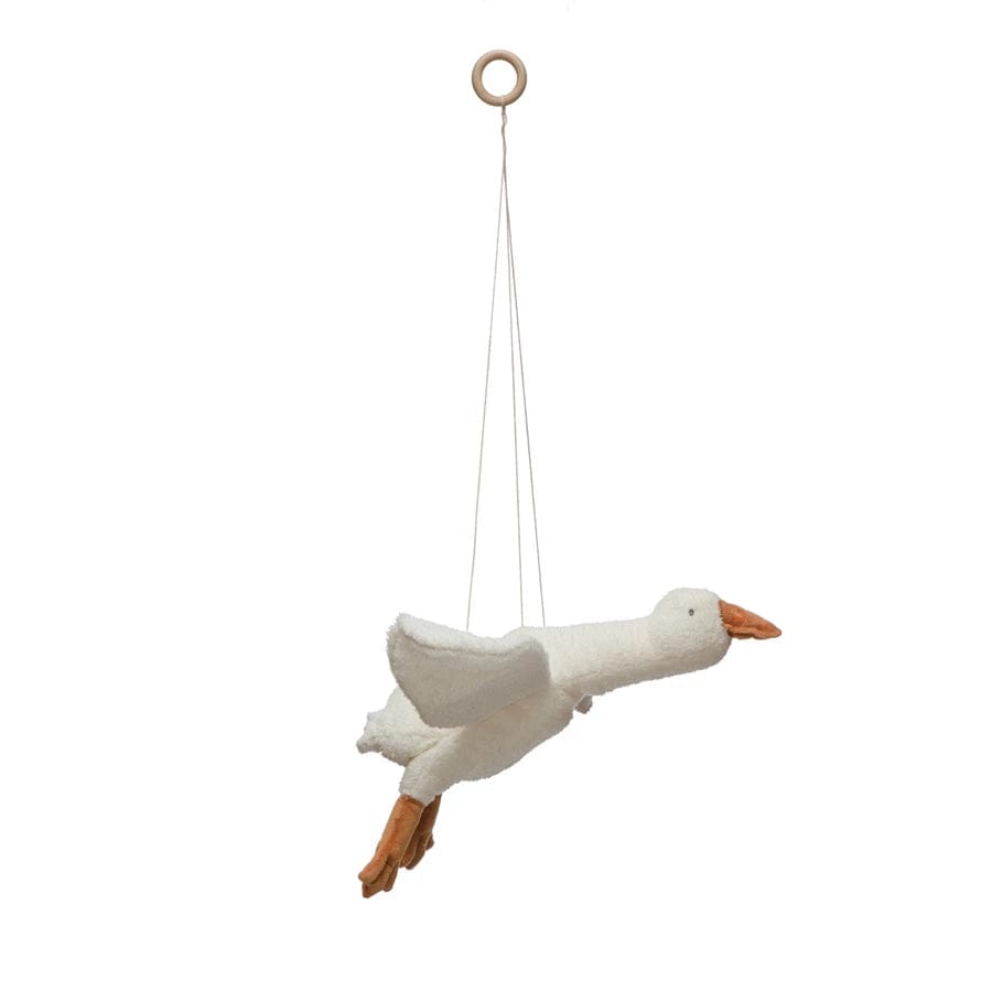 Creative Co-Op Hanging Plush Goose