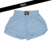 Lulu Mac Light Blue Girls' Solid Shorts | Nylon Kids Play Shorts