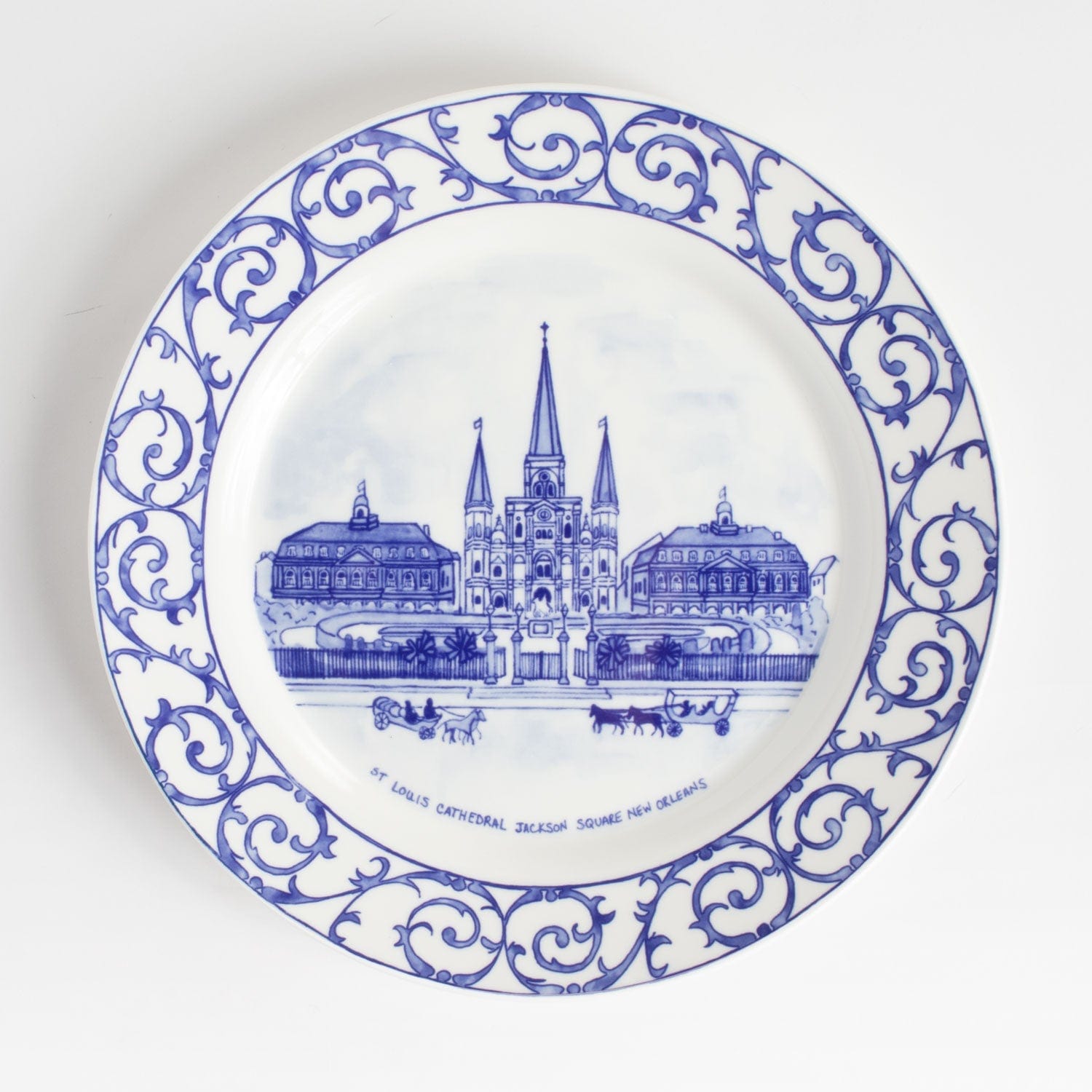 Youngberg & Co Inc Youngberg & Co Jackson Square Dinner Plate Blue - Little Miss Muffin Children & Home
