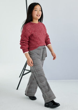 Mayoral Usa Inc Mayoral Jacquard Knit Pants in Black Houndstooth - Little Miss Muffin Children & Home