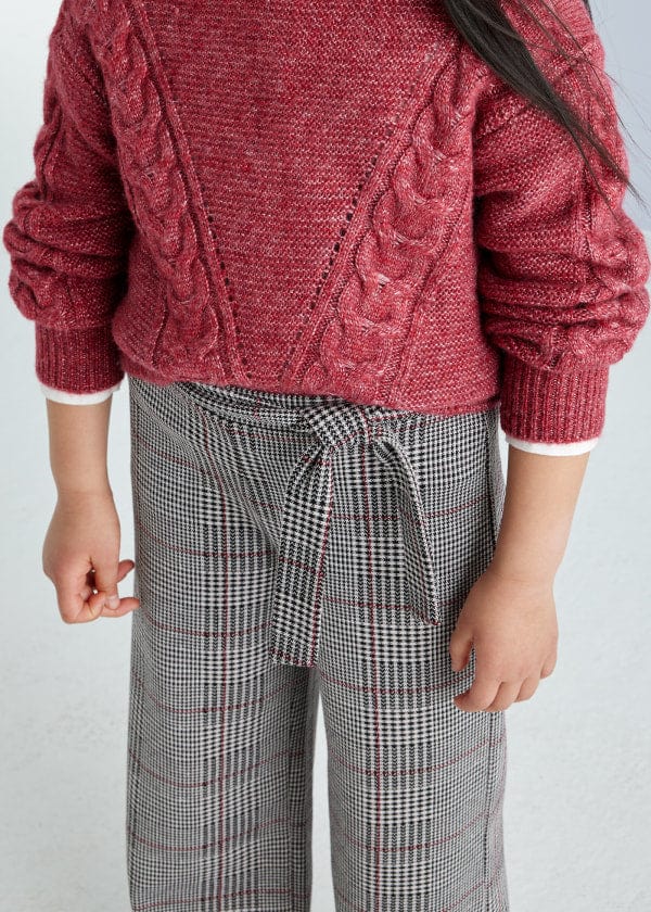 Mayoral Usa Inc Mayoral Jacquard Knit Pants in Black Houndstooth - Little Miss Muffin Children & Home