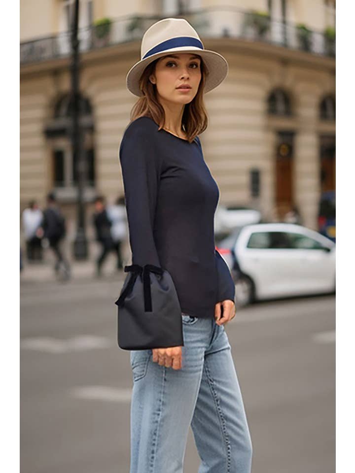 bell sleeve top with bow details