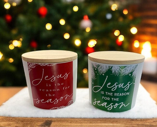 Nativity and Christmas 10oz Candle