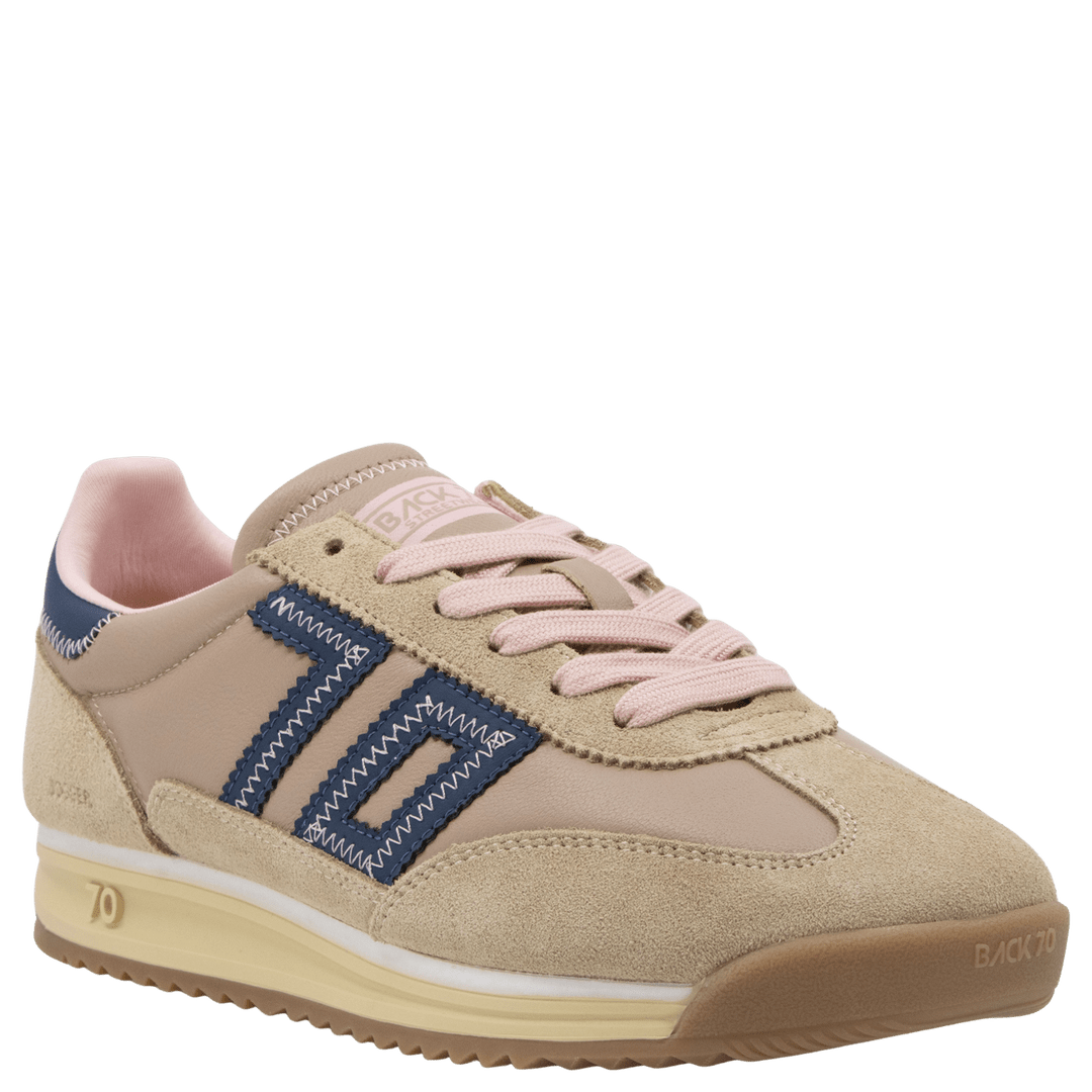 Jogger Z Sneakers in Camel Navy Pink | Back 70 | Little Miss Muffin