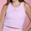 Lulu Mac Light Pink Monochrome Striped Tank | Girlie Girl Originals