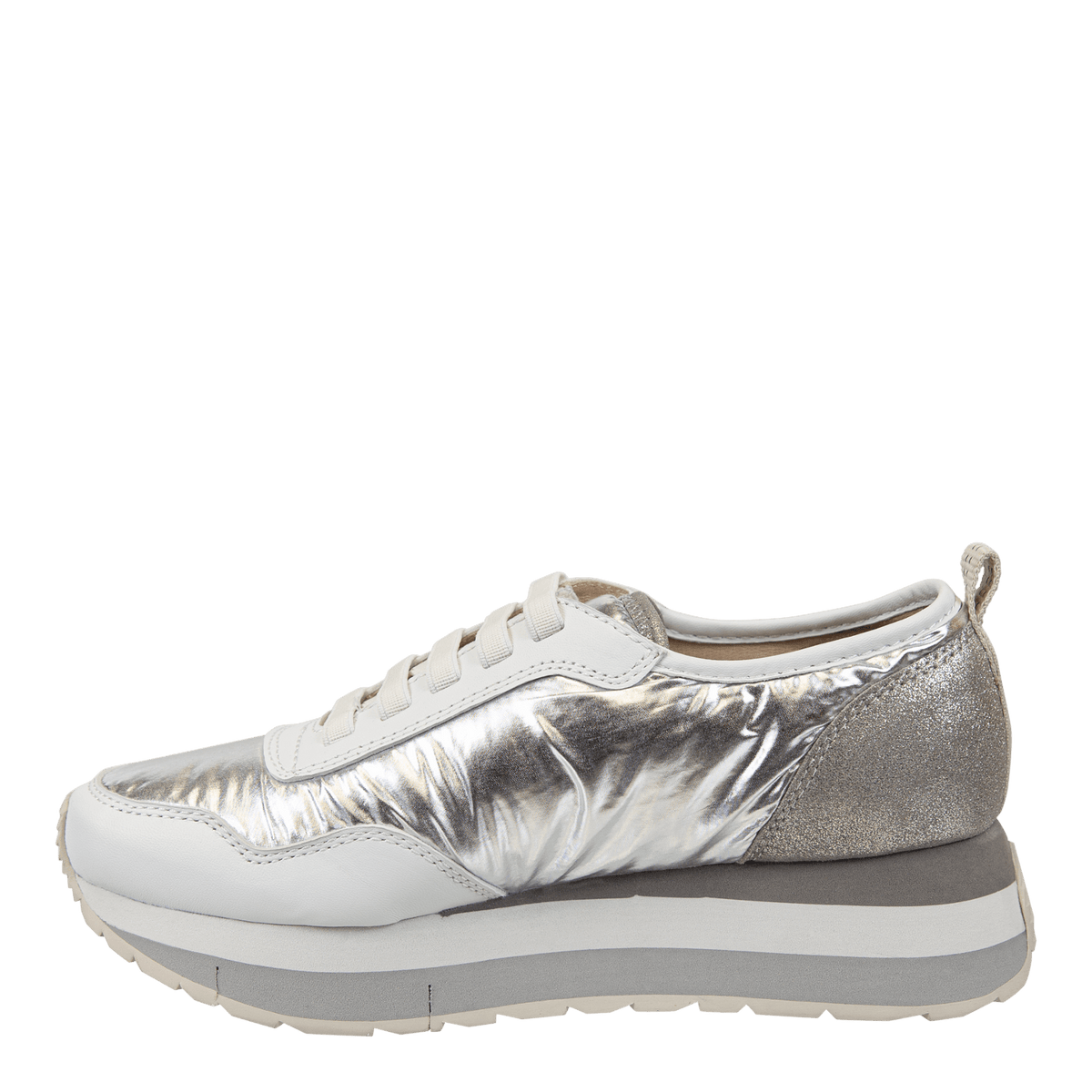 Naked Feet Naked Feet Kinetic Platform Sneakers in Silver - Little Miss Muffin Children & Home