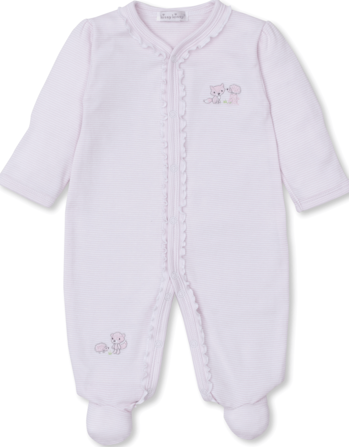 Kissy Kissy Kissy Kissy Striped Footie Forest Fun - Little Miss Muffin Children & Home