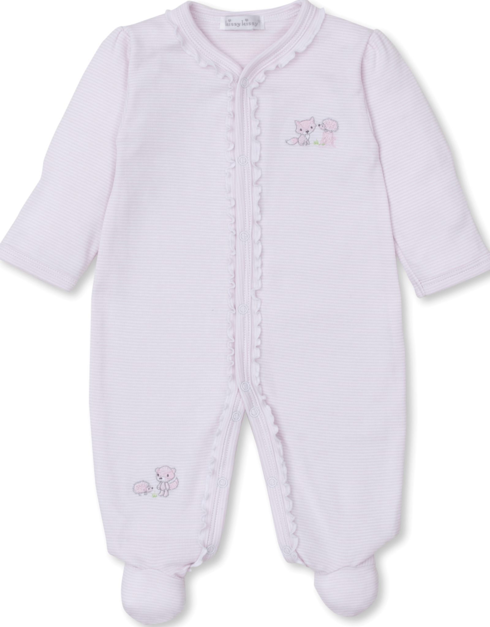 Kissy Kissy Kissy Kissy Striped Footie Forest Fun - Little Miss Muffin Children & Home