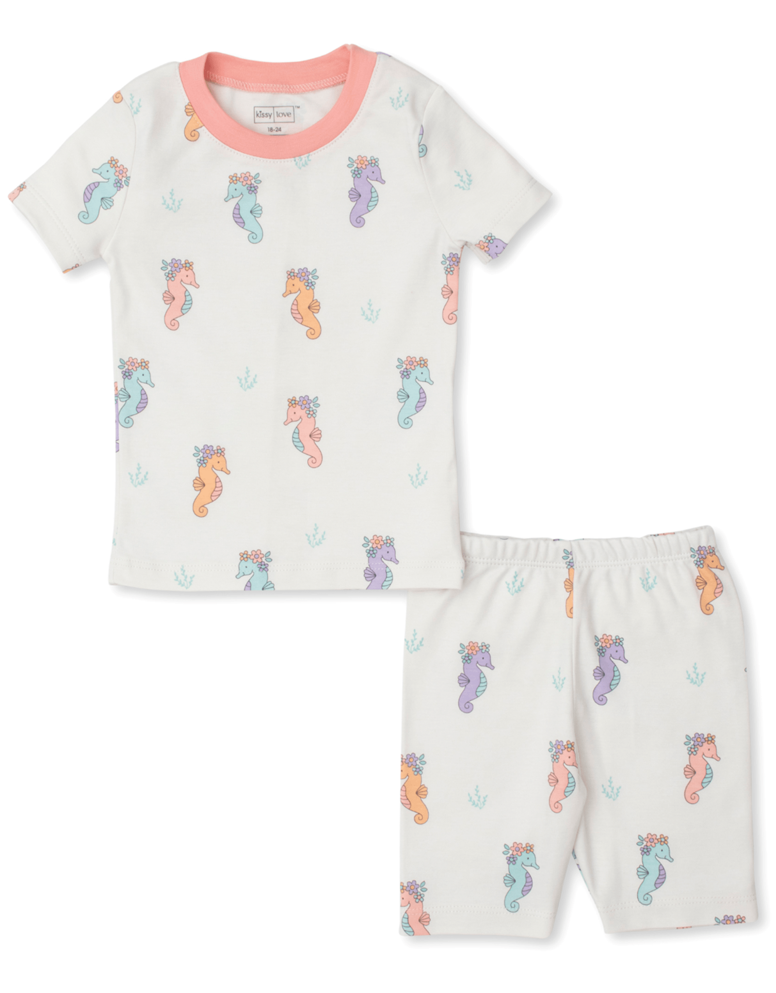 Kissy Kissy Kissy Kissy Short PJ Set Snug Seahorse Party - Little Miss Muffin Children & Home