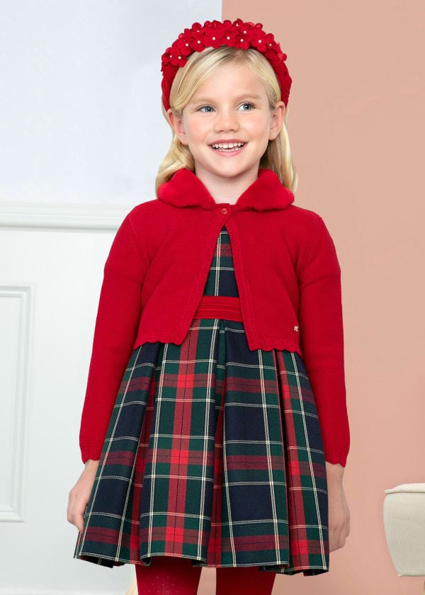 Abel & Lula Abel & Lula Faux Fur Collar Cardigan - Little Miss Muffin Children & Home