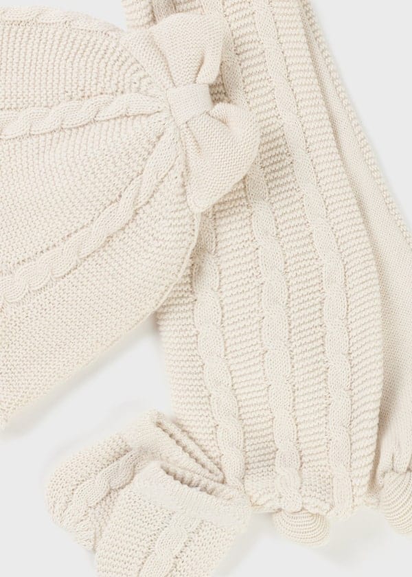 Mayoral Usa Inc Mayoral Knit Hat, Mittens & Scarf Set - Little Miss Muffin Children & Home