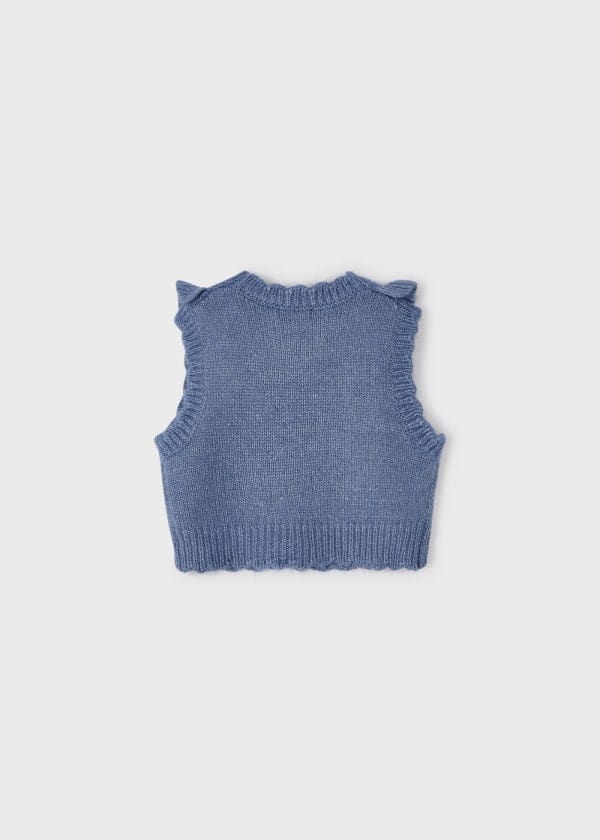 Mayoral Usa Inc Mayoral Knitted Sweater Vest with Ruffle Trim - Little Miss Muffin Children & Home