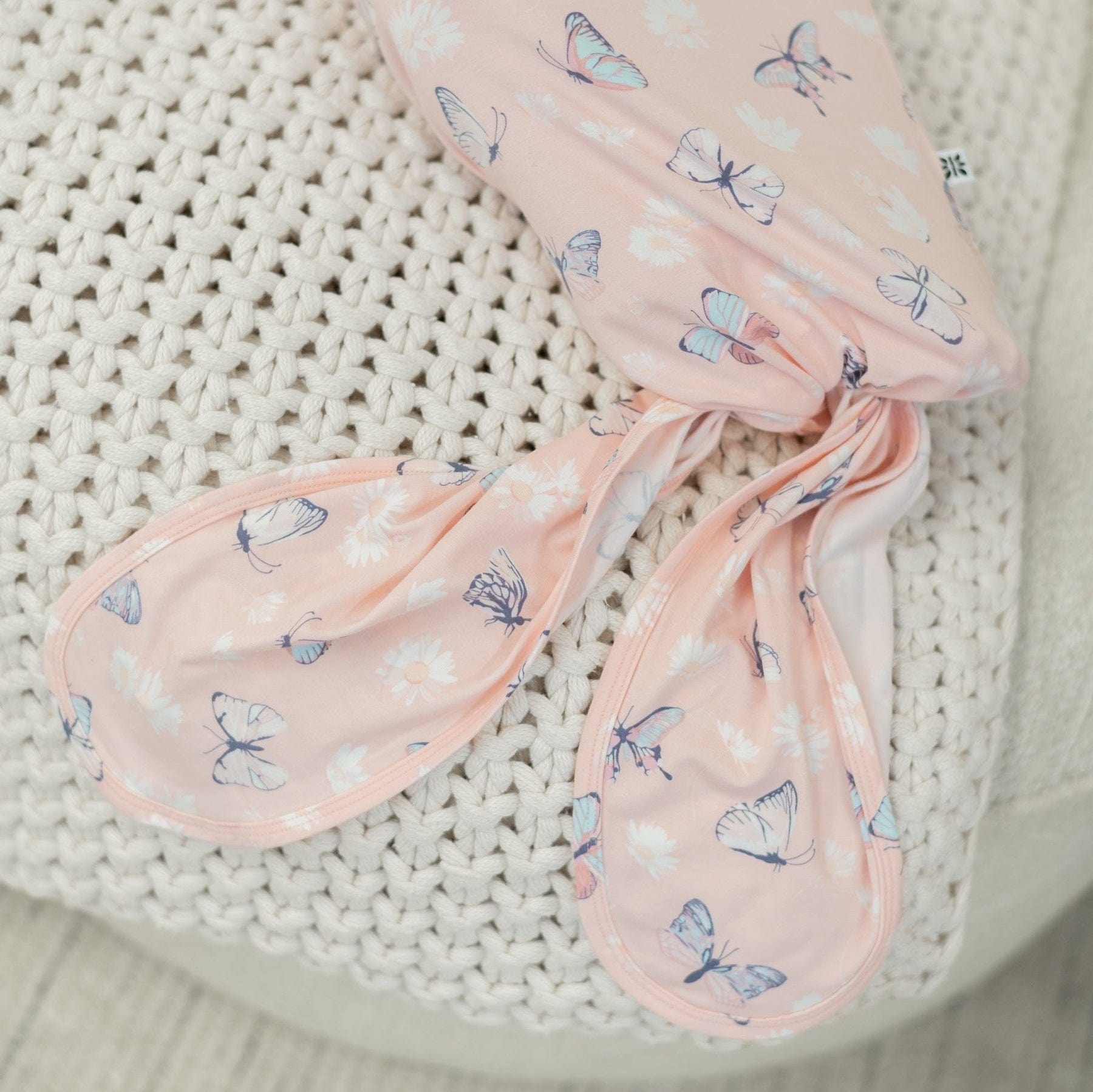 Sweet Bamboo Sweet Bamboo Knotted Gown Butterfly Daisy Pink - Little Miss Muffin Children & Home