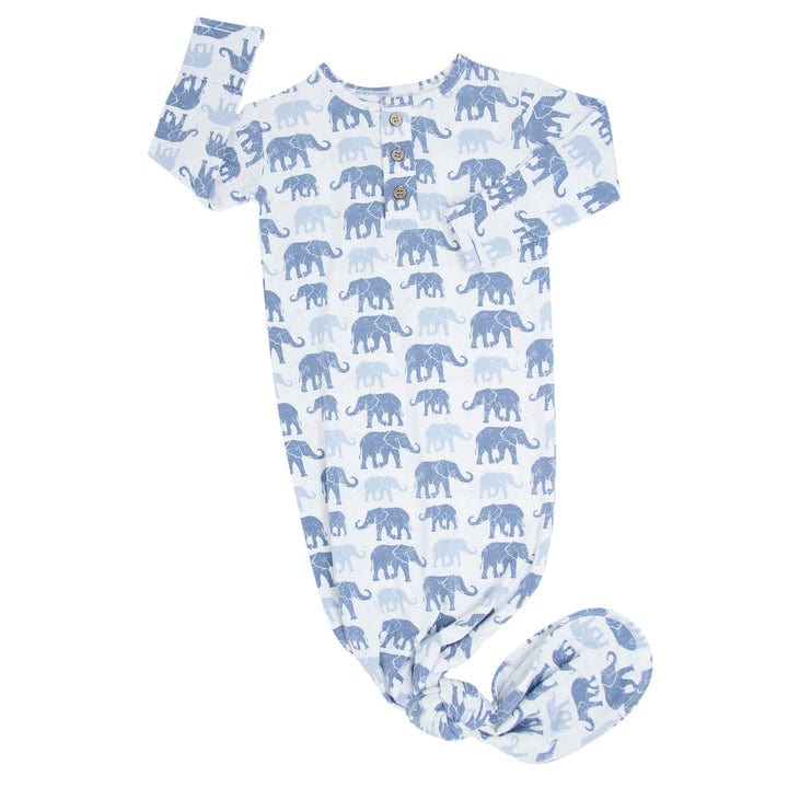 Sweet Bamboo Sweet Bamboo Knotted Gown - Ethan's Elephants - Little Miss Muffin Children & Home