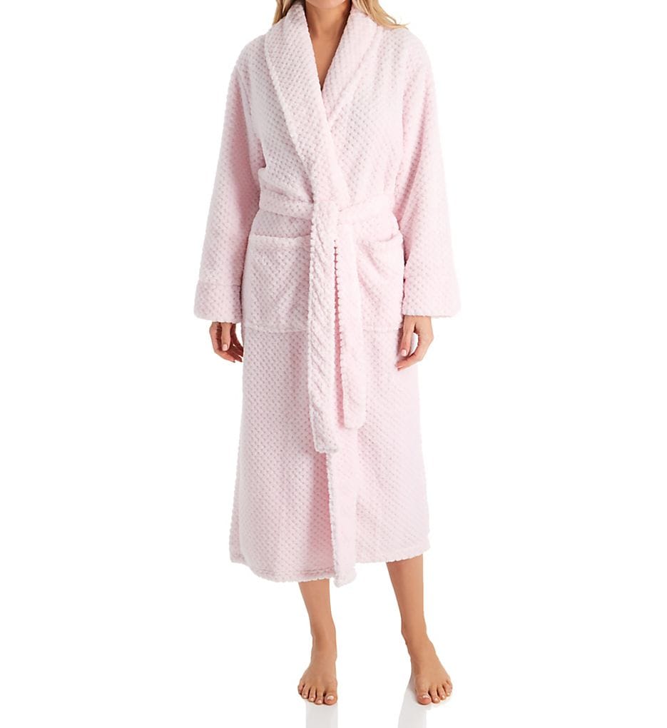Honeycomb Pattern Fleece Robe