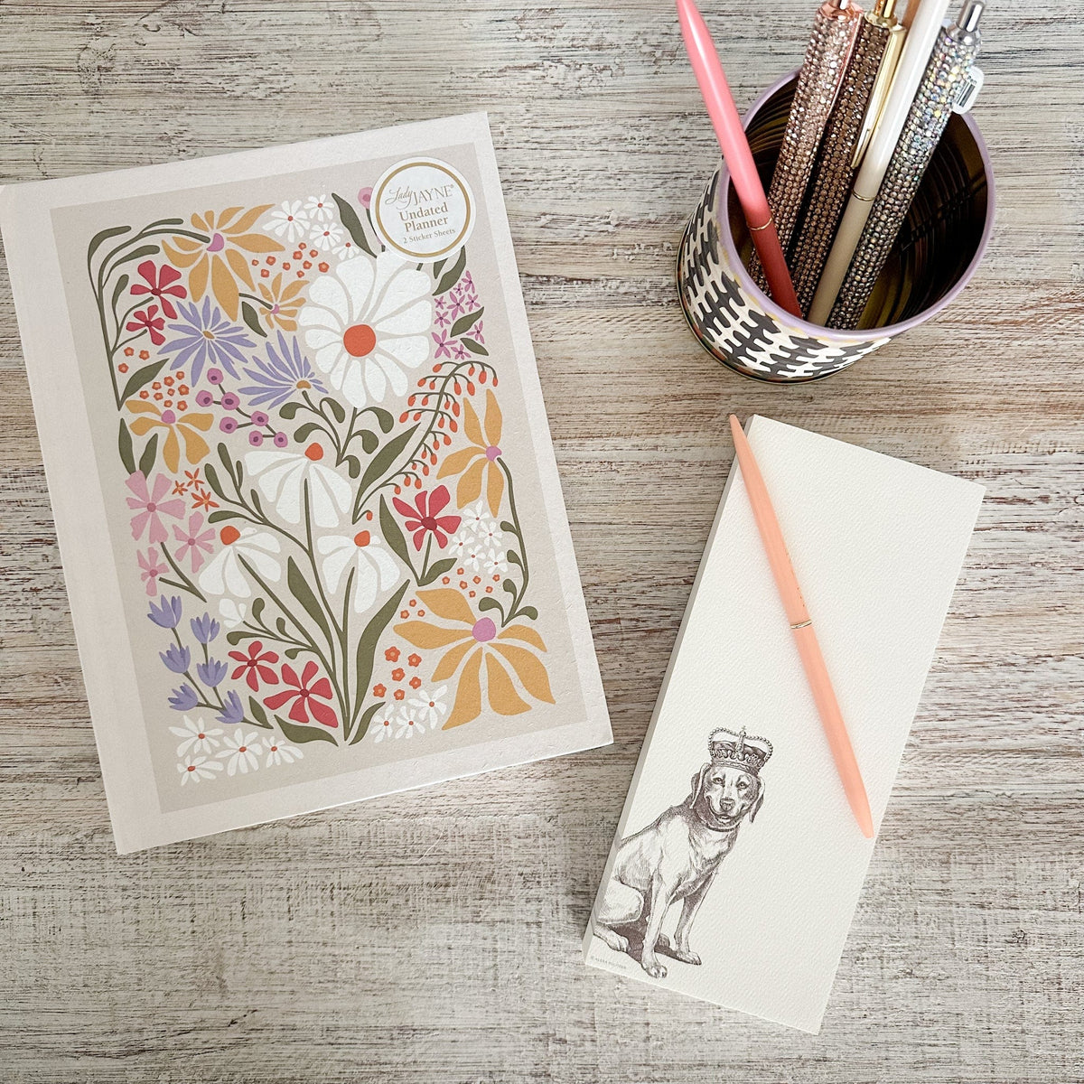 lab dog long note pad